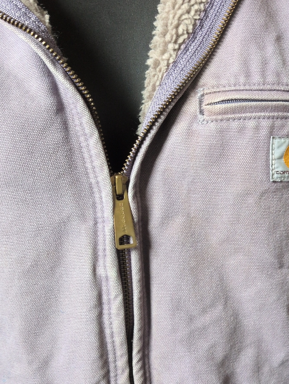 ✨ Vintage Lavender Carhartt Jacket WJ141 Size M - Picture 5 of 12